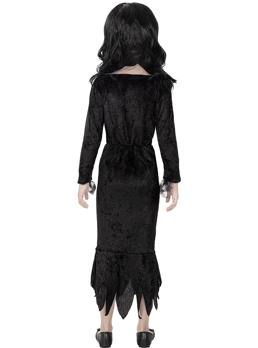 Disfraz de Morticia Addams para niña - La Familia Addams