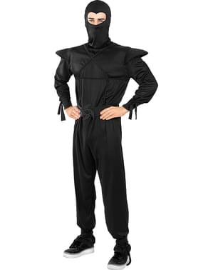 Costum negru de Ninja pentru adulți, mărimi mari