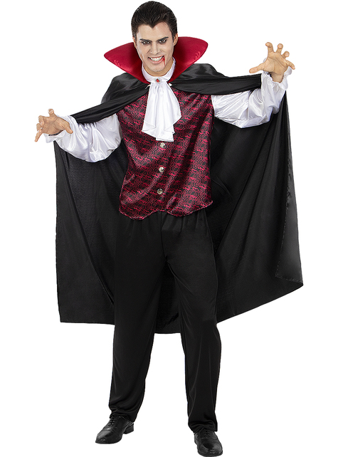 Grev Dracula kostume til mænd plus størrelse
