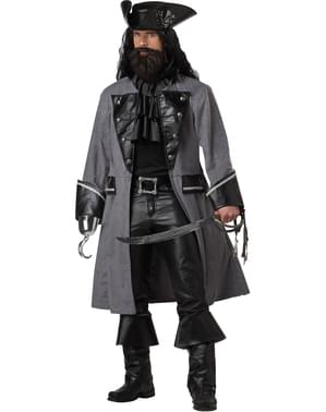 Fato de pirata Barba Negra para homem