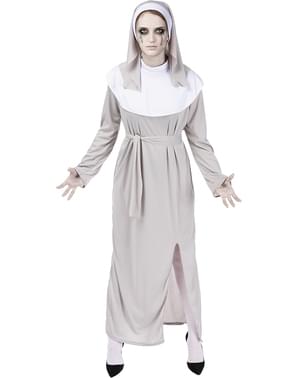 Disfraz de monja zombie fantasma para mujer