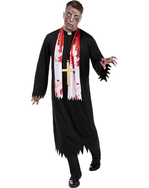 Pánsky kostým zombie kňaz