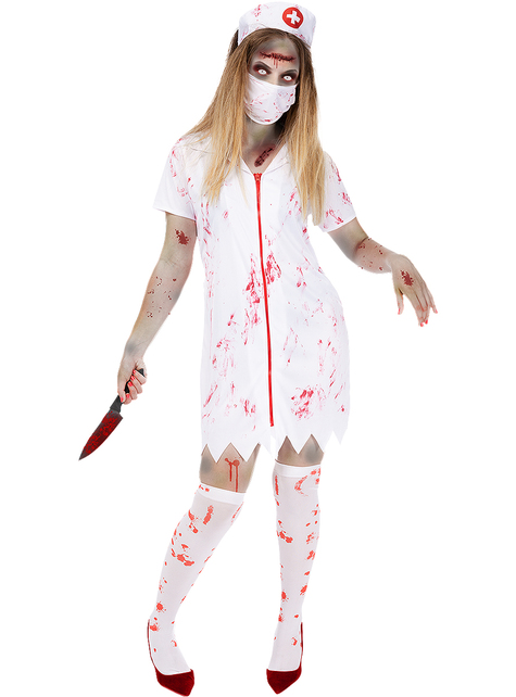 Zombie-Krankenschwester Kostüm für Damen