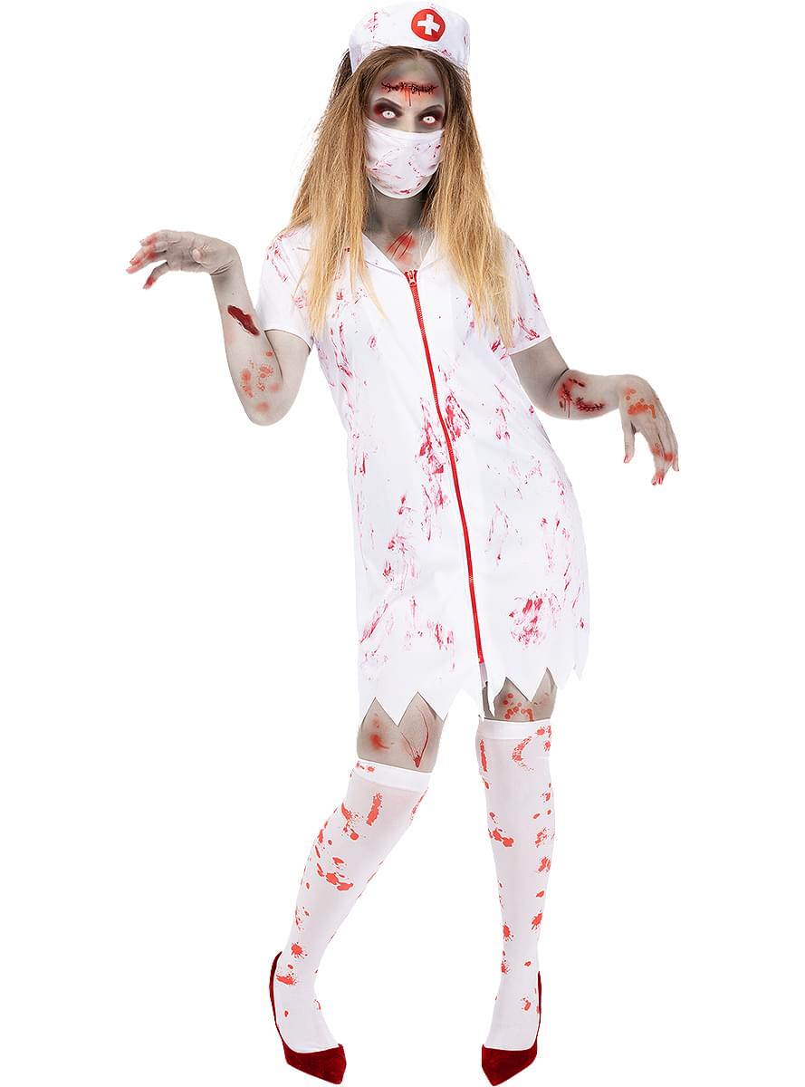 Zombiinurse kostüüm naistele