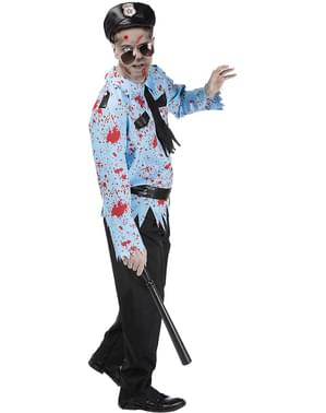 Strój Policjant Zombie dla mężczyzn Plus Size