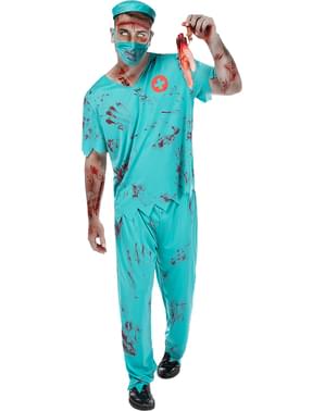zombi kirurg kostum za moške večje velikosti