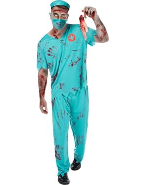 Zombie Surgeon Doctor Costume for Men Large Size