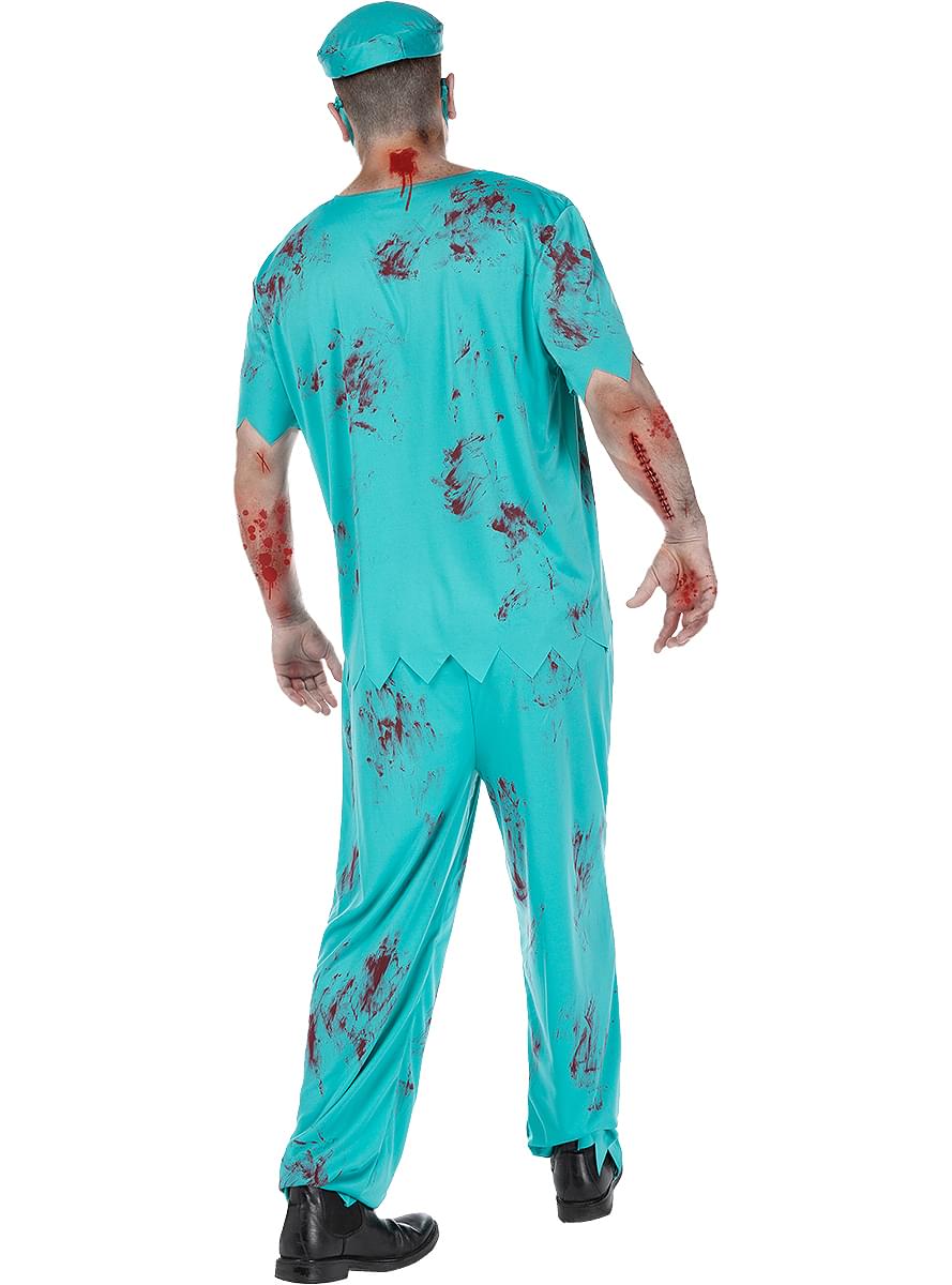 Zombi kirurg kostum za moške večje velikosti 