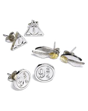 Sæt med forskellige Harry Potter øreringe