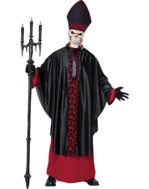 Meeste mustade masside preestri kostüüm