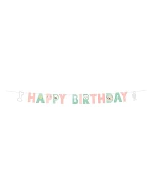 “Happy Birthday” Cats and Dogs Banner - Hello Pets
