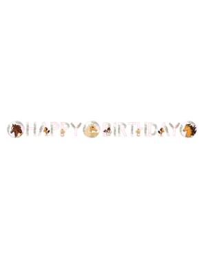 “Happy Birthday” Horse Banner - Beautiful Horses
