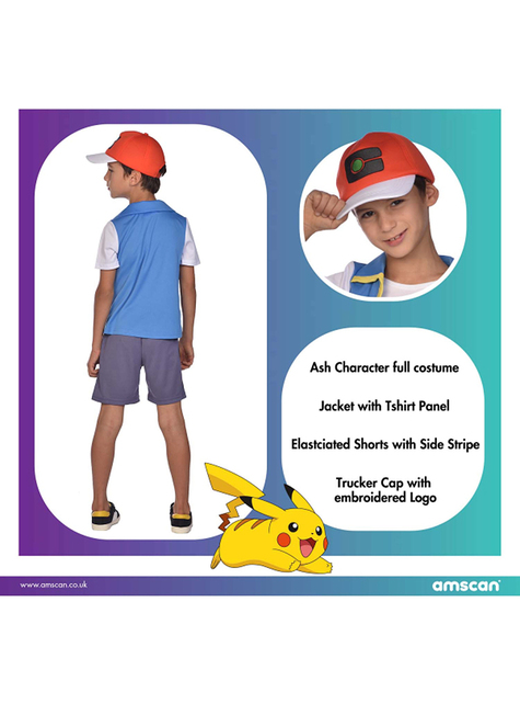 Disfraz de Ash para niño - Pokémon