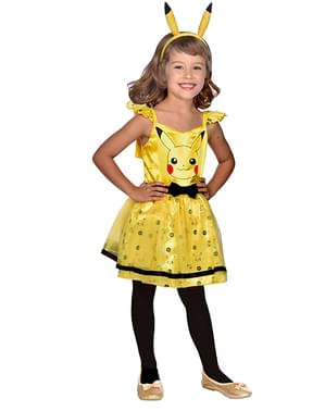 Disguise Fantasia Pokemon Pikachu para meninas, roupa de luxo da personagem