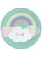 Regenbogen Teller 8 Stück (23 cm) - Rainbow & Cloud