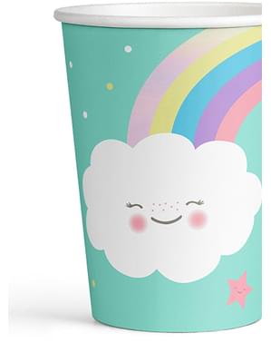 8 Rainbow Cups - Rainbow & Cloud