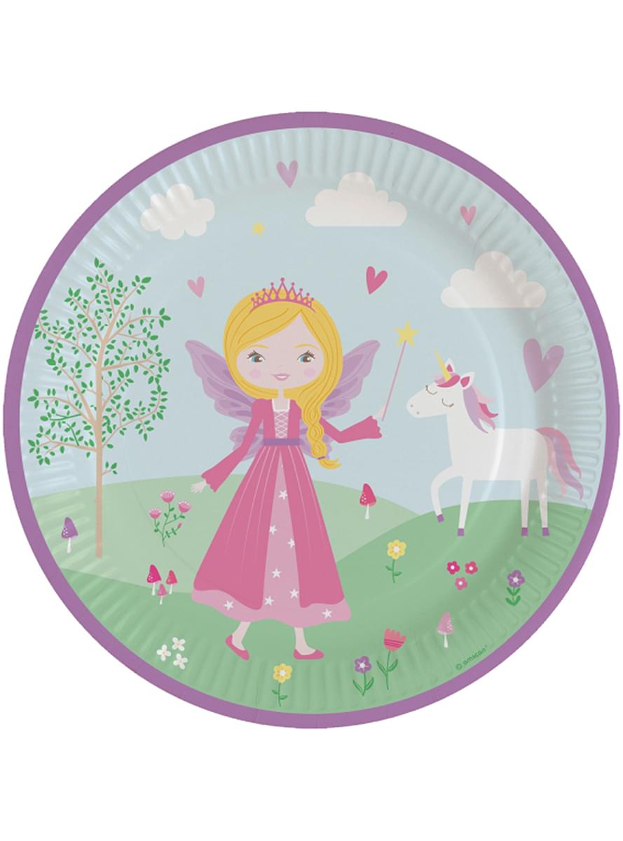 8 platos de princesas (23cm)