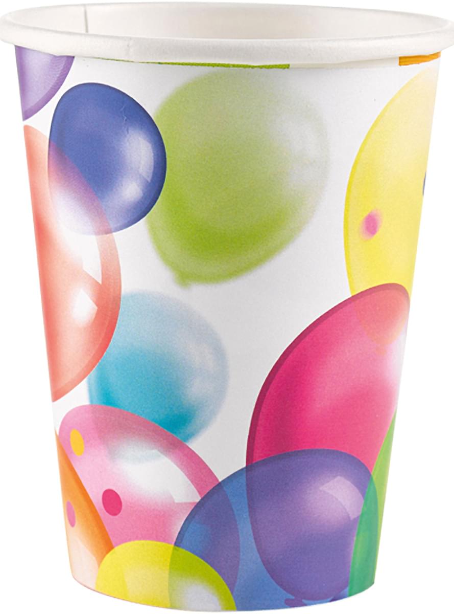 8 gobelets ballons