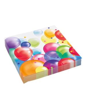 20 ubrousků s balónky (33 x 33 cm)