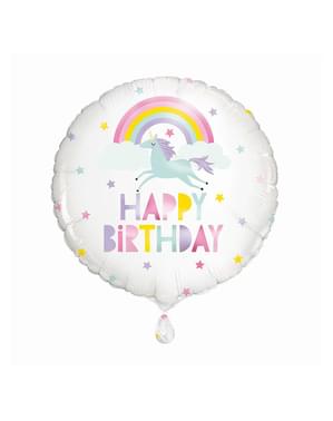 Balão de foil de Unicórnio - Rainbow & Unicorn