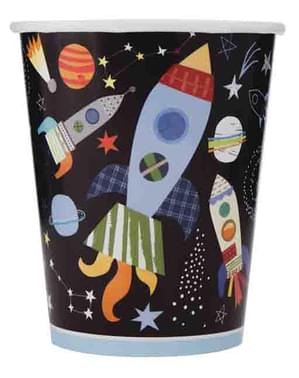 8 Space Cups - Outer Space