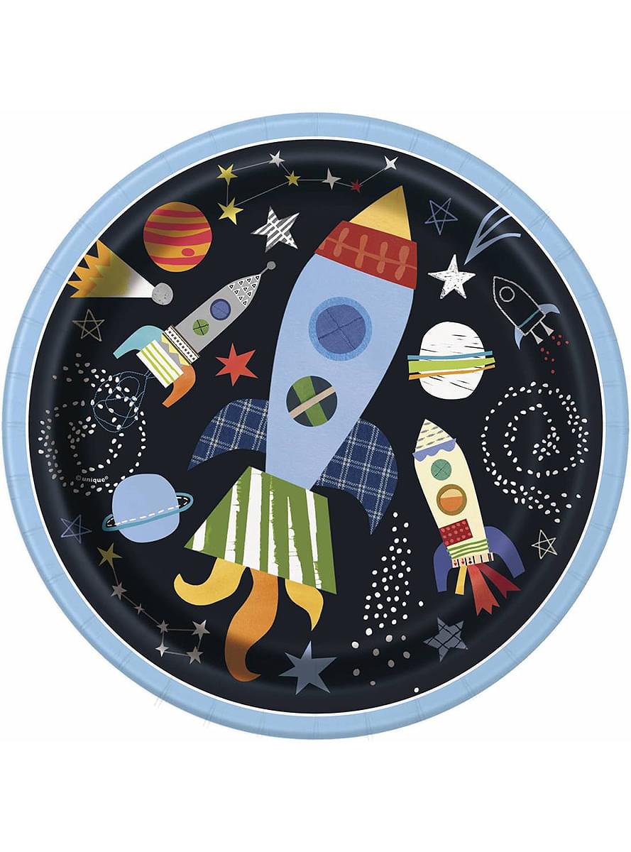 8 rumtallerkner (23 cm) - Outer Space