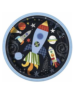 8 Πιάτα Διαστήματος (23 εκ.) - Outer Space