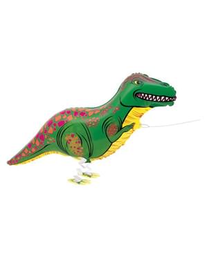 Balão de foil de dinossauro mascote