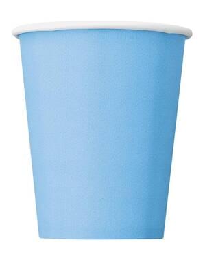 8 Sky Blue Cups - Basic Colours Line