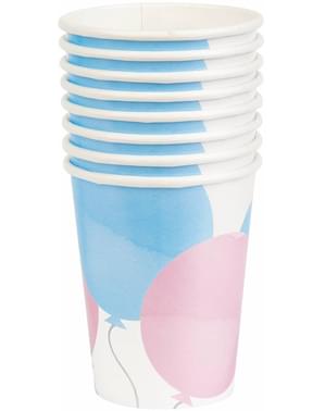 8 Gender Reveal Cups - Gender Reveal Party