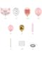 Katzen Ballon-Girlande rosa