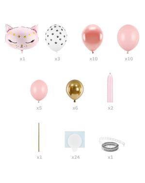 Pink Cat Balloon Garland