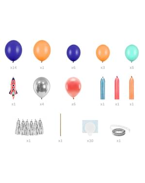 Guirnalda de globos de cohete