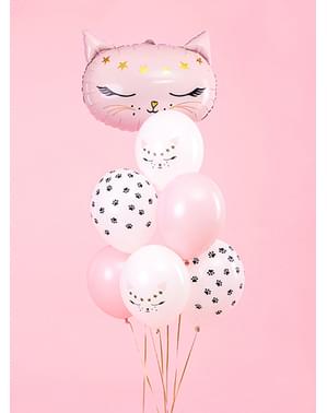 6 globos de gatos