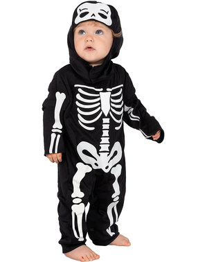 Fato de esqueleto para bebé