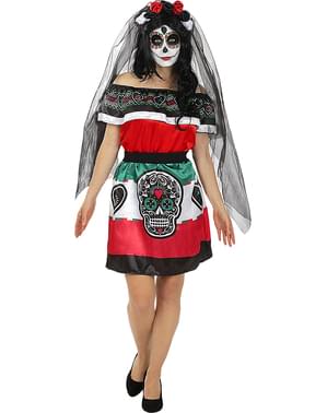 Day of the Dead Mexico Costume for Women Plus Size