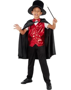 Fantasia Infantil Bruxo menino Halloween com chapeu carnaval