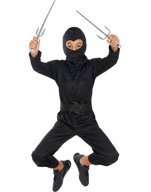 Sort ninja kostume til drenge