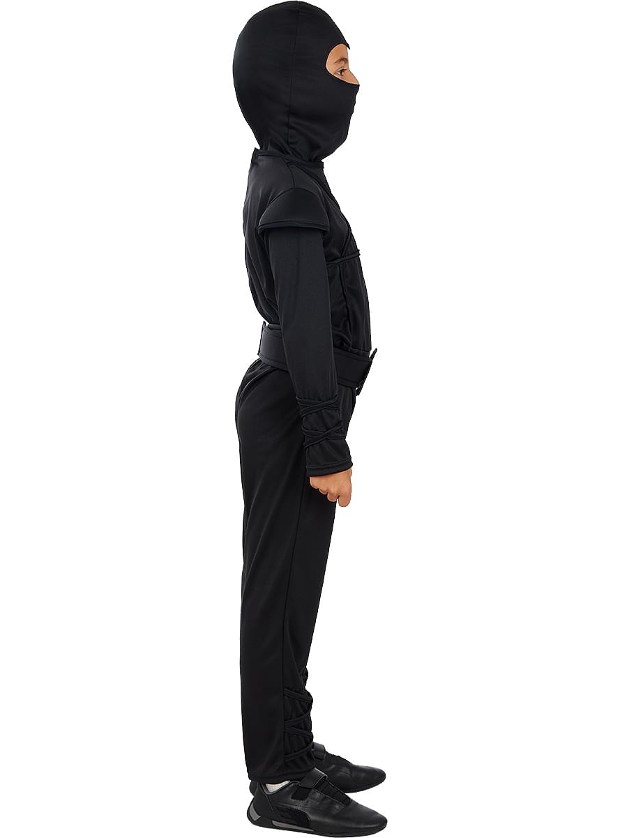 Svart ninjakostyme til gutter