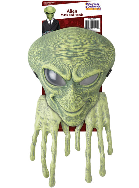 Alien Maske und Hände Kit für Jungen