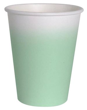 8 כוסות בצורת פרחים בצבע ירוק מנטה