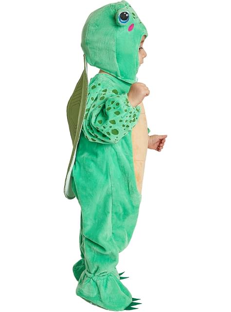 Tradineur - Disfraz de tortuga baby, 100% poliéster, incluye capucha, mono,  caparazón y pies, atuendo de carnaval, Halloween, co