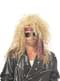 Peluca rubia de rockero heavy para hombre