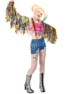 Harley Quinn Kostume med Kvaster Plusstørrelse - Birds of Prey