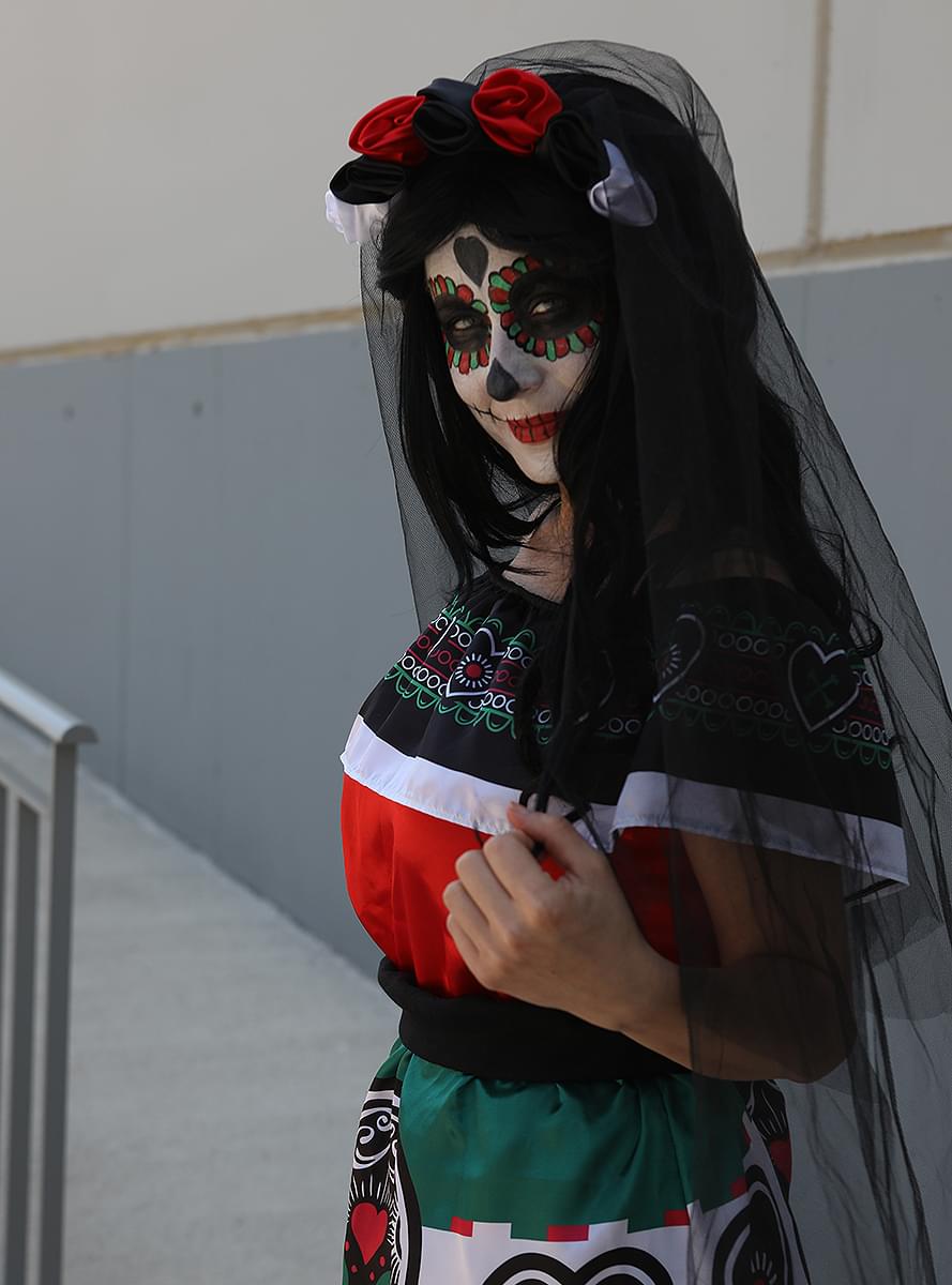 Mexikanisches Dia de los Muertos Kostüm für Damen in großer Größe