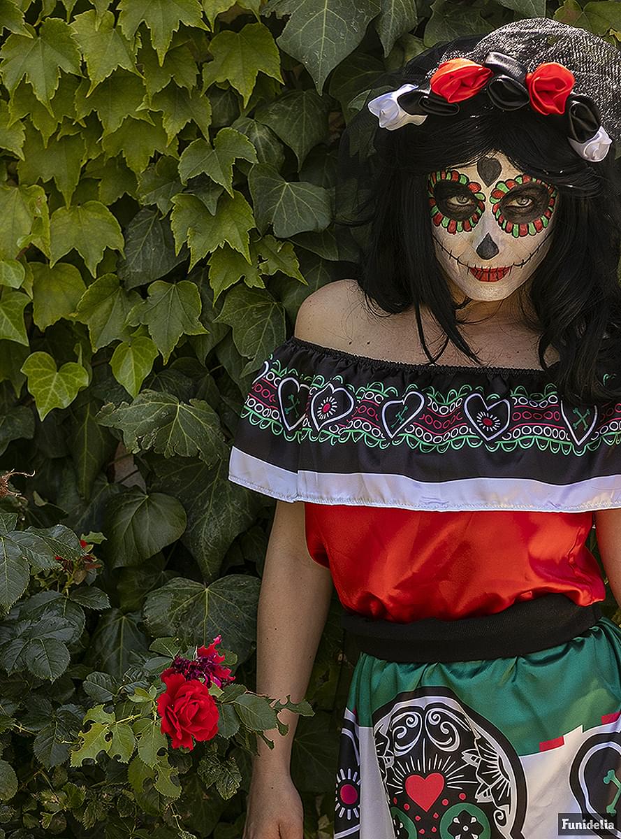 Strój Dia de los Muertos Mexico Plus Size dla kobiet