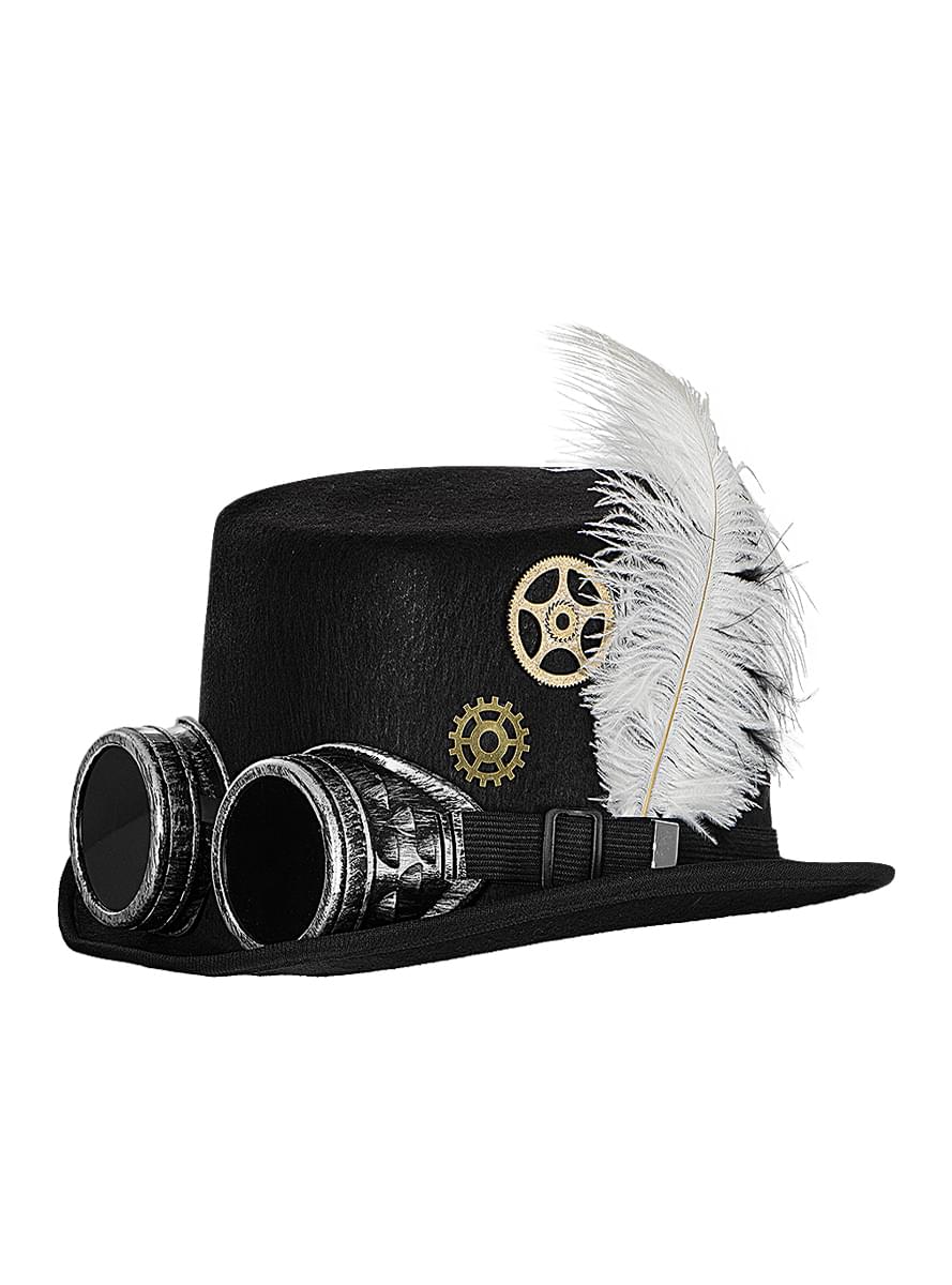 Pălărie steampunk cu ochelari