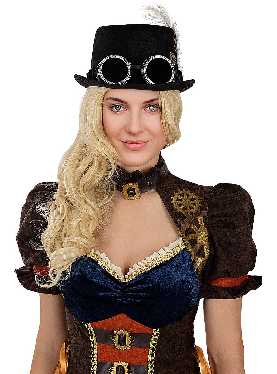 Cappello steampunk con occhiali