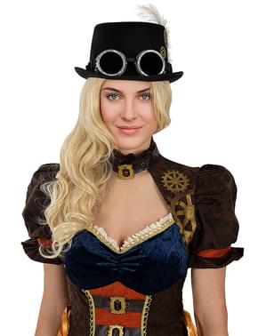 Steampunk Hoed met Bril