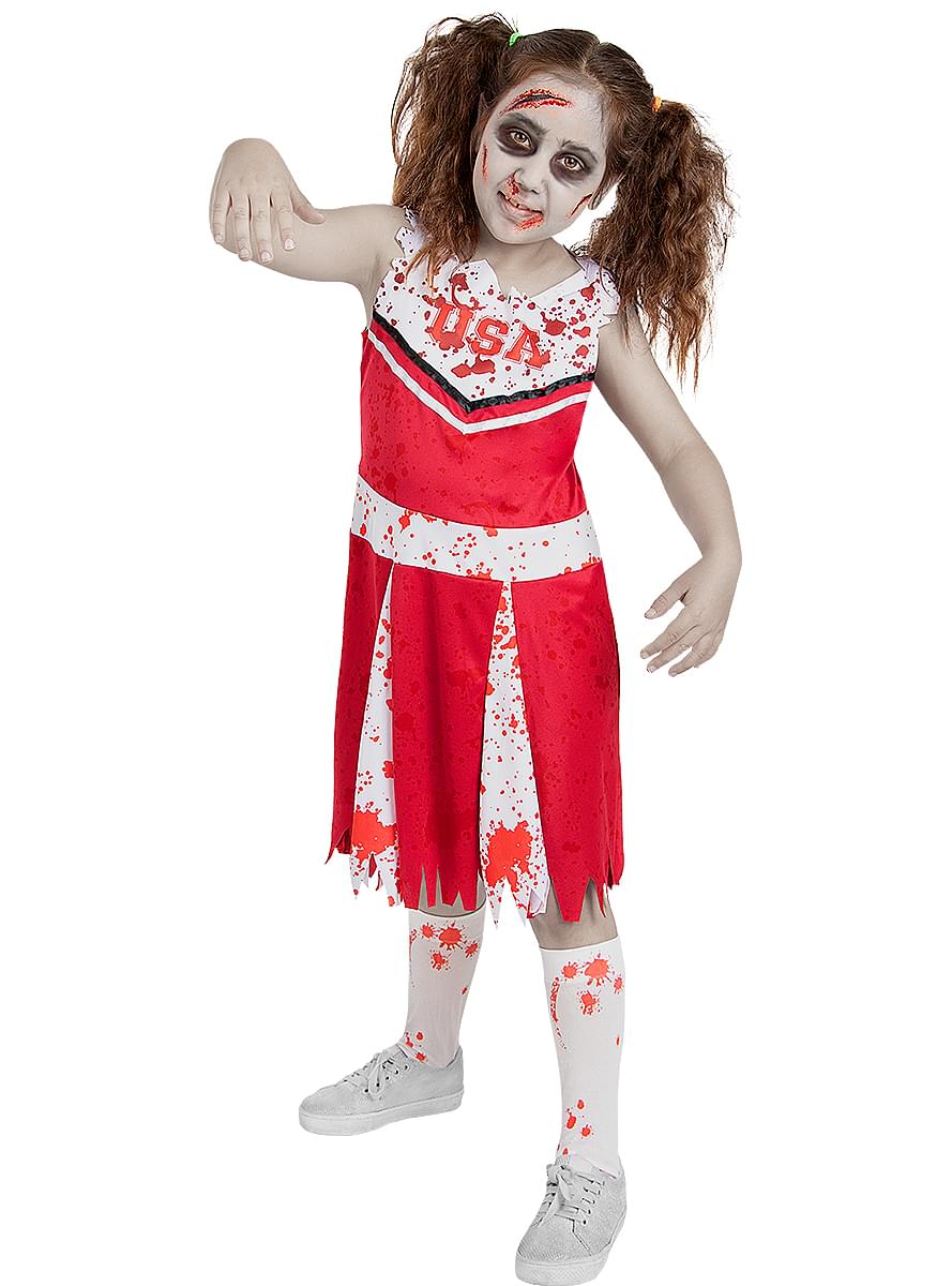 Zombie cheerleader costume for girl